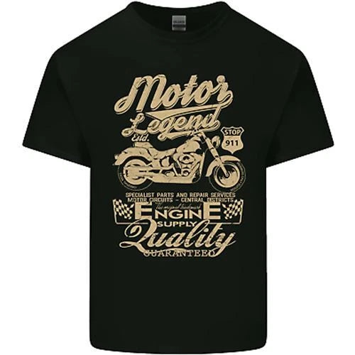 Motor Legend Biker Motorbike Motorcycle Kids T-Shirt Boys Girls