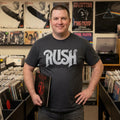 Rush Retro Weathered Logo T-Shirt | Vintage 3D Lettering