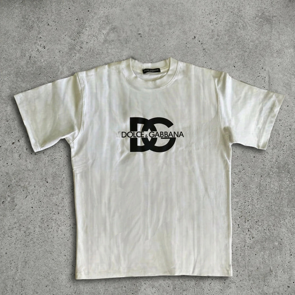 D&G White Logo T-shirt
