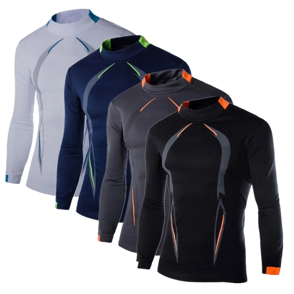 Men's Long Sleeve Rash Guard Swim Shirts Quick Dry UV Protection T-Shirts Blouse