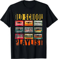 Old School Playlist Shirt Retro 80s 90s Cassette Tape Music T-Shirt