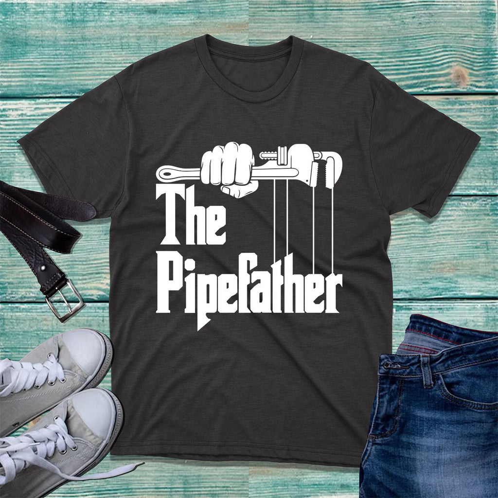 The Pipefather Plumber T-Shirt Fathers Day Movie Inspired Spoof Plumbing Tee Top