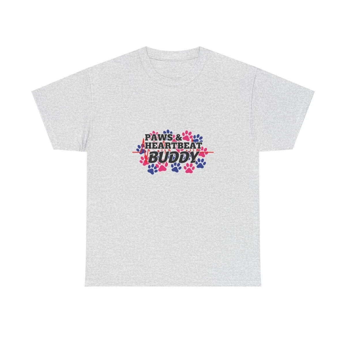 Custom Paw Print Heartbeat Shirt Personalized Pet Name Unisex Mens Womens Tee