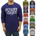 Jack & Jones Mens T Shirts Slim Fit Comfort Casual Top Long Sleeve T-Shirt M-2XL