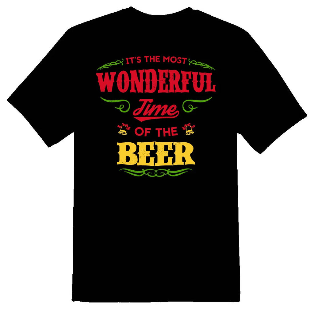 Wonderful Time Of The Beer black or white tee shirt