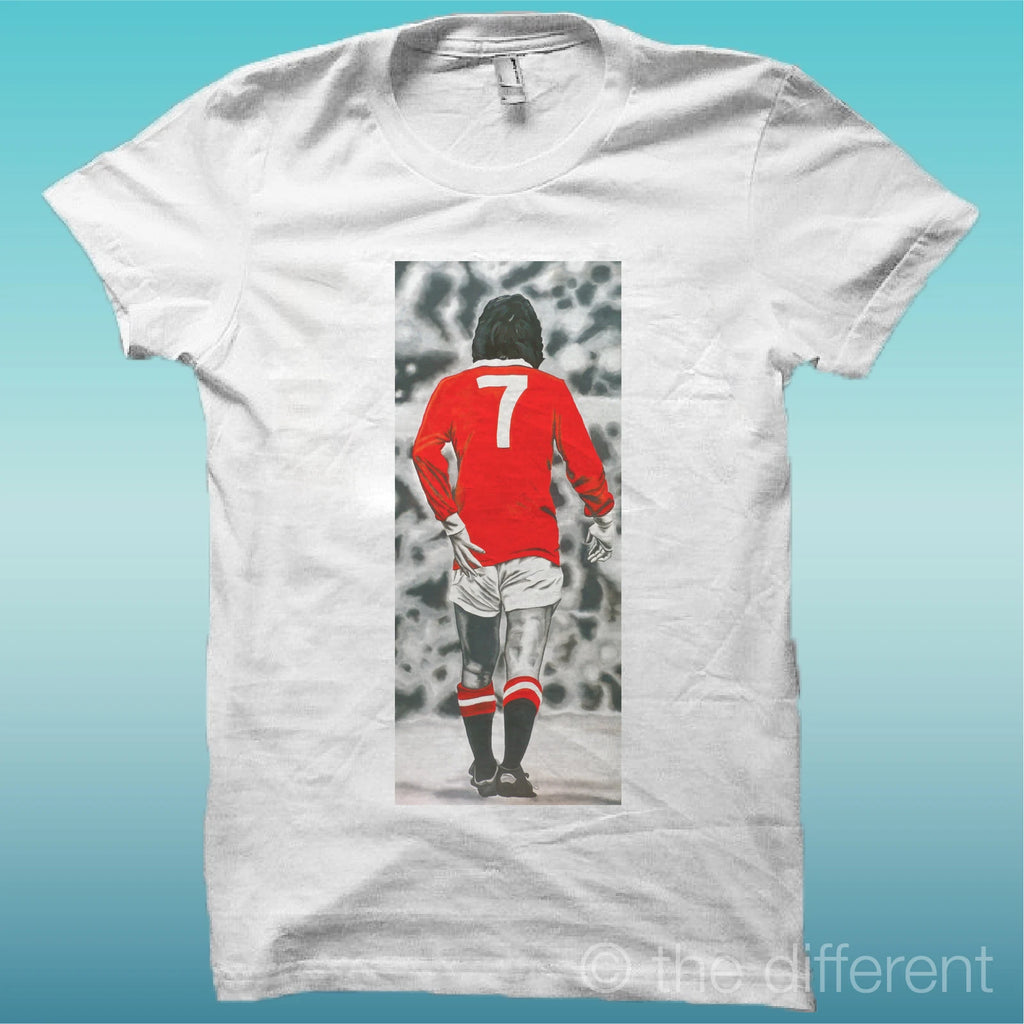 T-shirt "George Best 7" White The Happiness is Have My T-shirt New