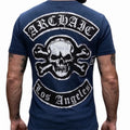ARCHAIC by AFFLICTION Navy Blue KING Short Sleeve Slim Fit Y2K T-shirt NWT