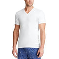 Polo Ralph Lauren Mens Slim Fit Cotton Stretch V Neck T Shirt White Multi Small