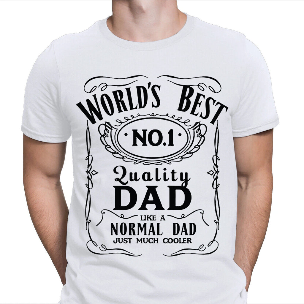 No 1 Dad Gift World Best Daddy Fathers Day Mens Present Novelty Tee Top T-Shirts