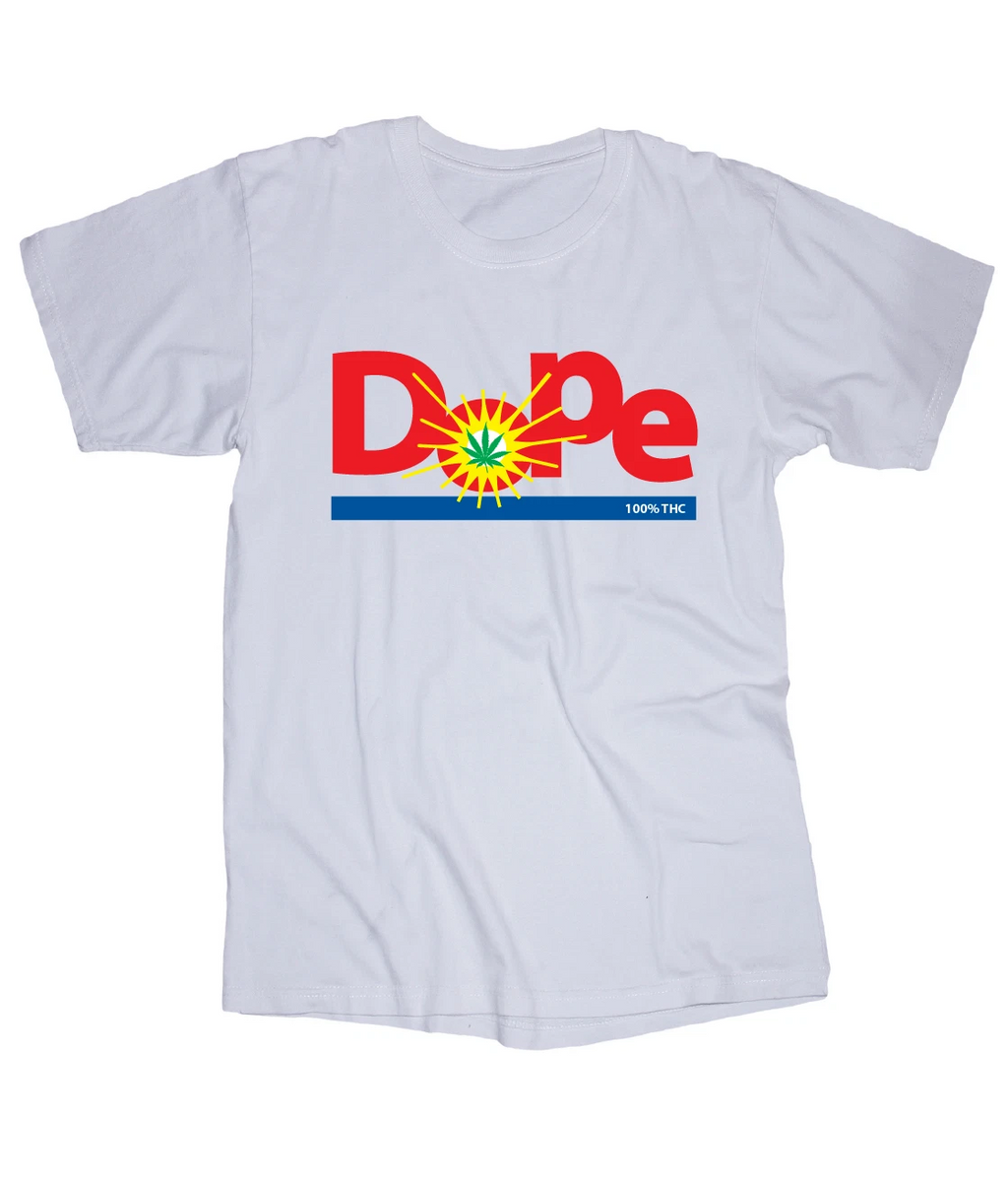 THC Marijuana weed smoke stoner chronic Dope white t-shirt