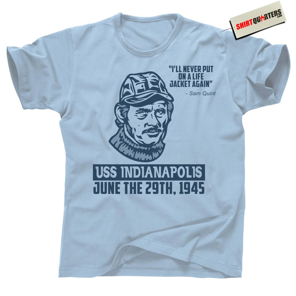 Life Jacket Monologue Shirt – USS Indianapolis Jaws Story Tee Quint 70s Boat Tee