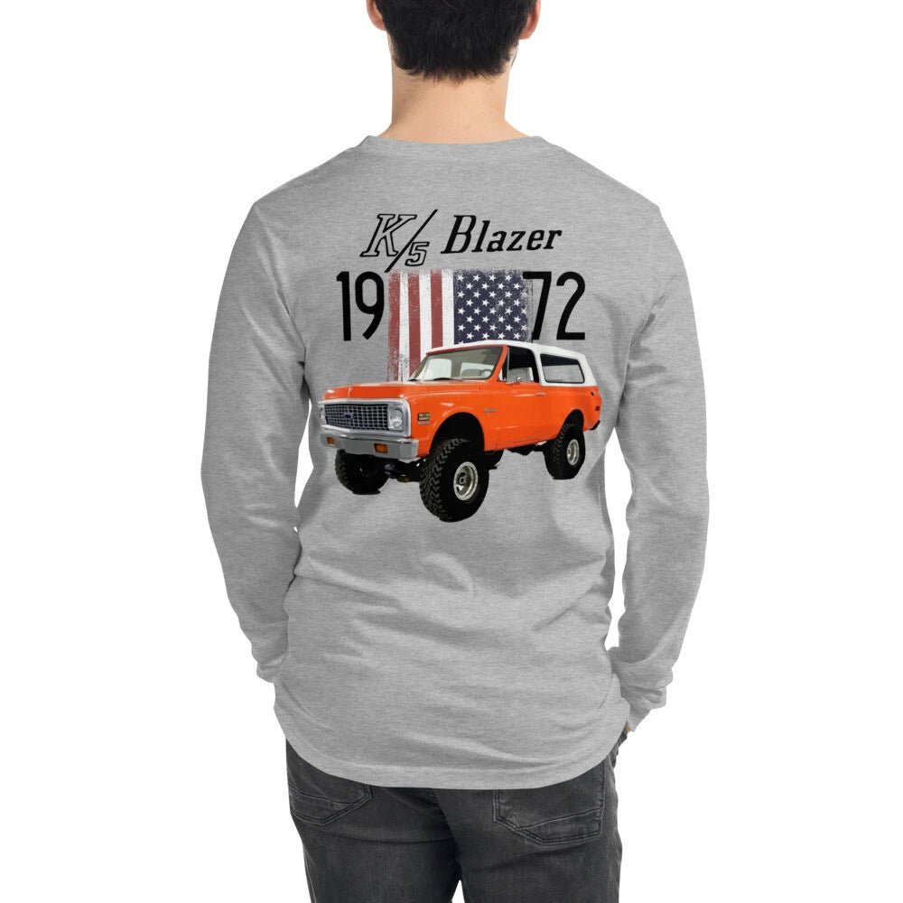1972 Orange Chevy K5 Blazer Vintage Truck Unisex Long Sleeve Tee
