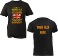 Personalised Your Text On Back Grumpy Old British Armed Forces Veteran T-Shirt