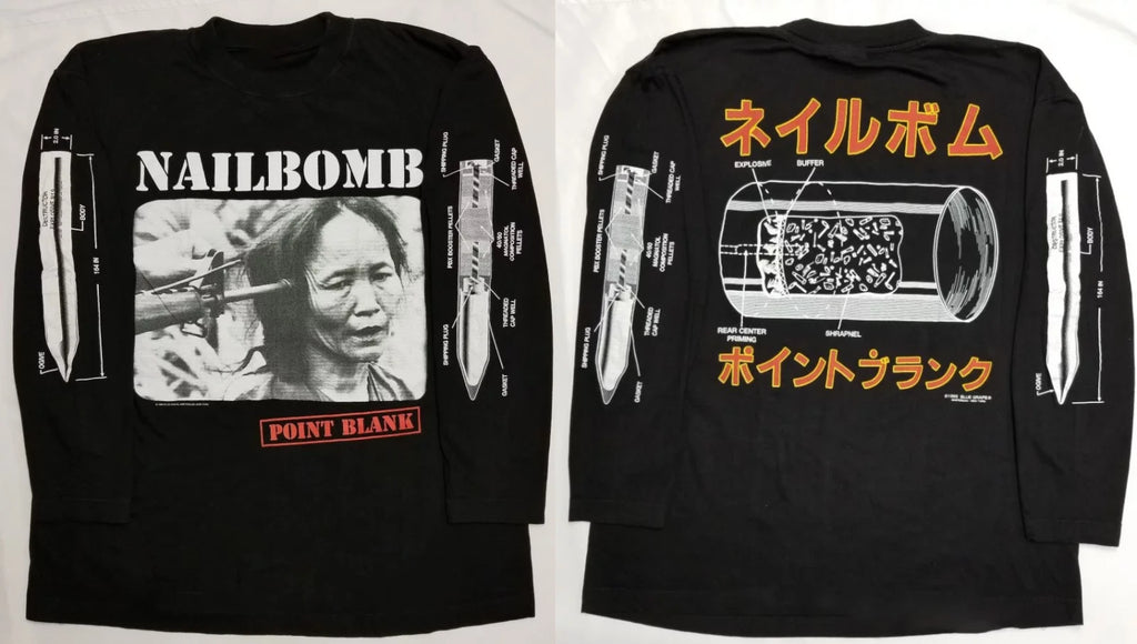Rare Nailbomb Band Ablum point blank long sleeve All Size S to 5XL 2F2063