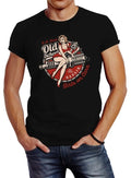 Mens T-Shirt Girls On Cars Retro Vintage Print Pin Up Girl Logo Print Slim