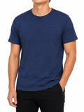 Superdry Mens Blue Organic Cotton Logo T-Shirt Crew Neck Size M Regular