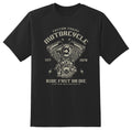 Custom Engine ride fast or die black or white tee