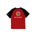 76 Men's Red Crew Neck Short Sleeve Cotton T-Shirt Size M