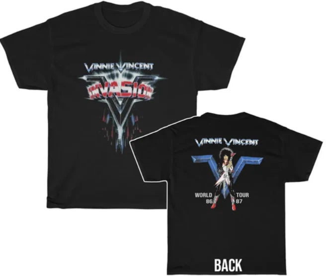 1986-87 Vinnie Vincent Invasion Two-Sided Classic Tour Tee