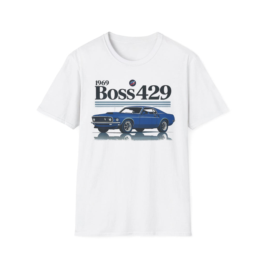 1969 Mustang Boss 429 Shirt | Rare Blue Ford Muscle Car Classic Tee