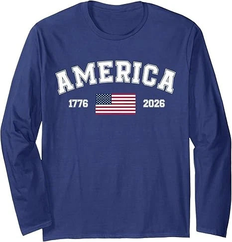 250 Years of American Independence 1776 2026 Long Sleeve T-Shirt