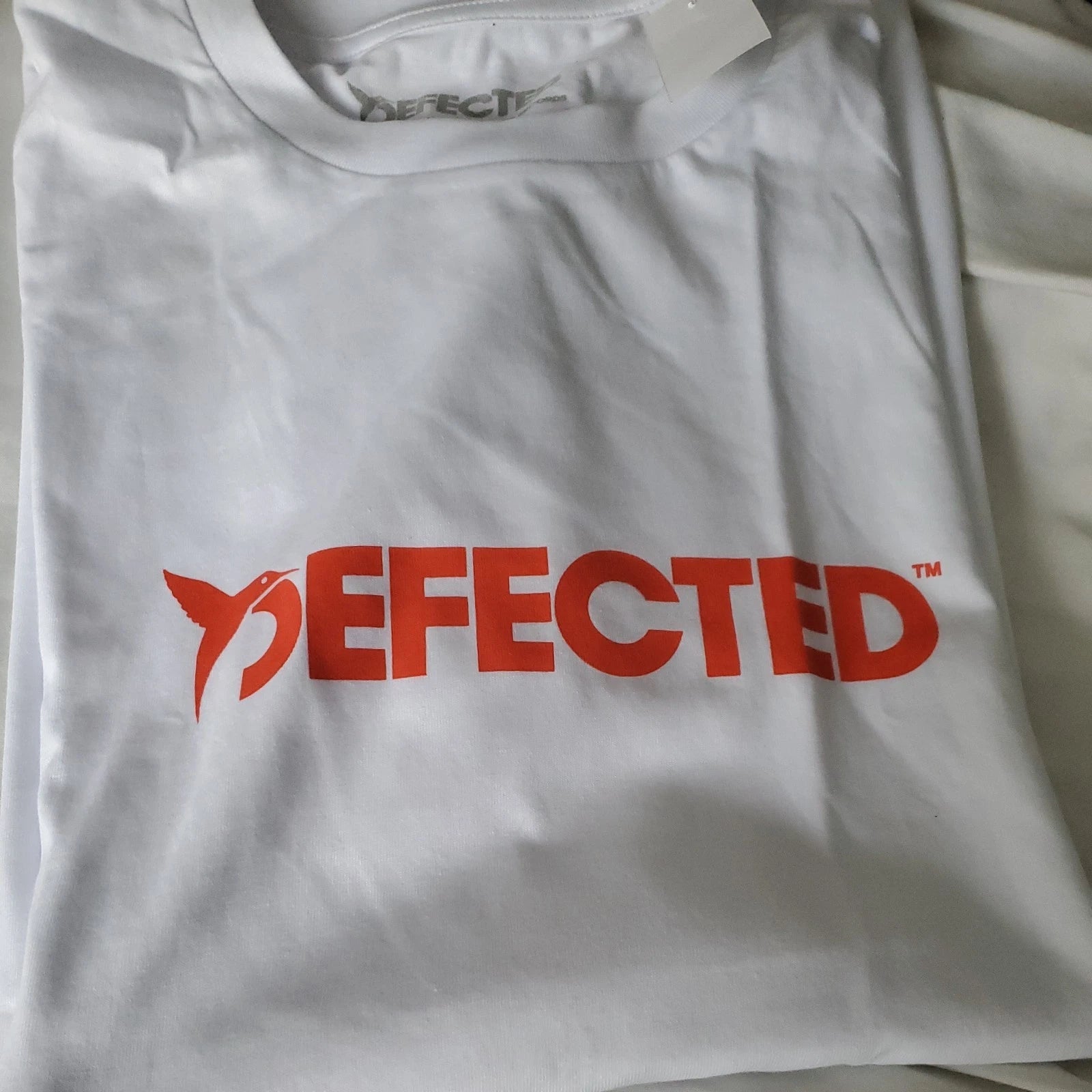 DEFECTED Records DEFECTED USHAIA Logo TShirt White - L NWT *RARE