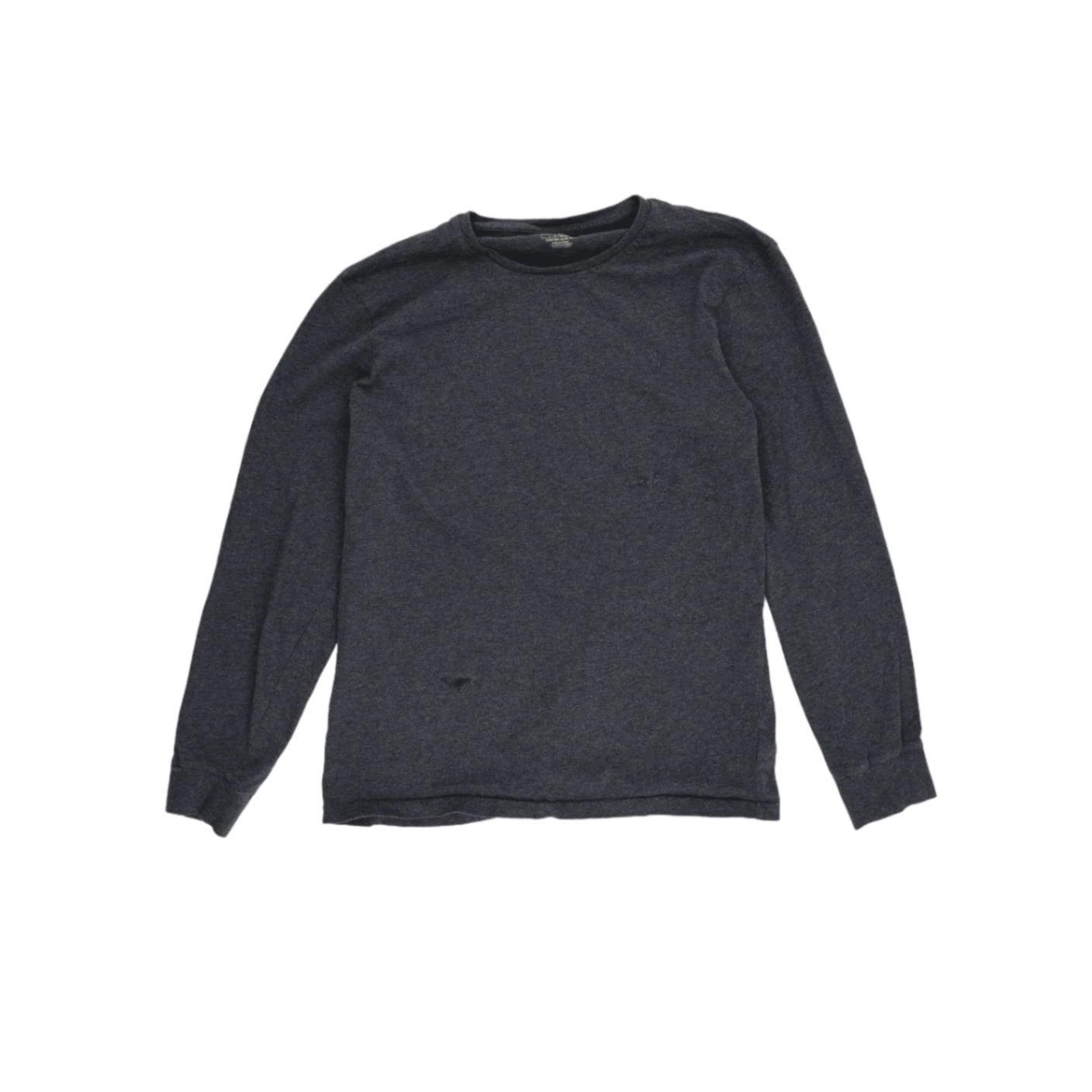 Polo Ralph Lauren Men's Dark Gray Crew Neck Long Sleeve Cotton T-Shirt Size L
