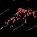 Spider Silhouette T-Shirt — Distressed Red Web Crawler Comic Tee | Vintage Style