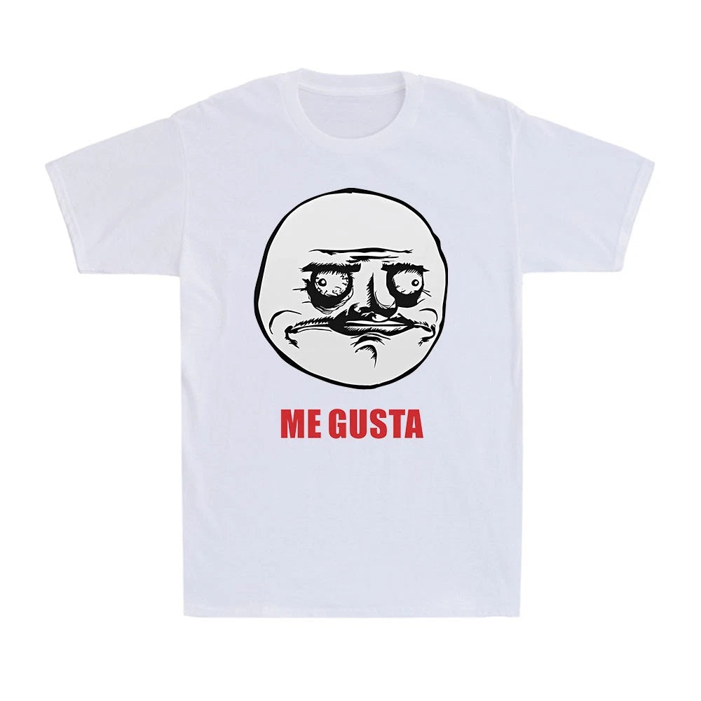 Me Gusta Rage Comic Funny Face Awkward Vintage Novelty Men's Cotton T-Shirt