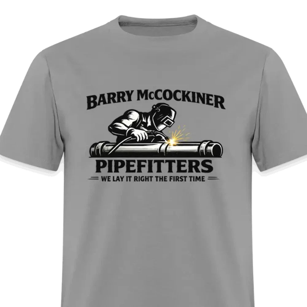 Barry McCockiner Pipefitters Funny Adult T-Shirt