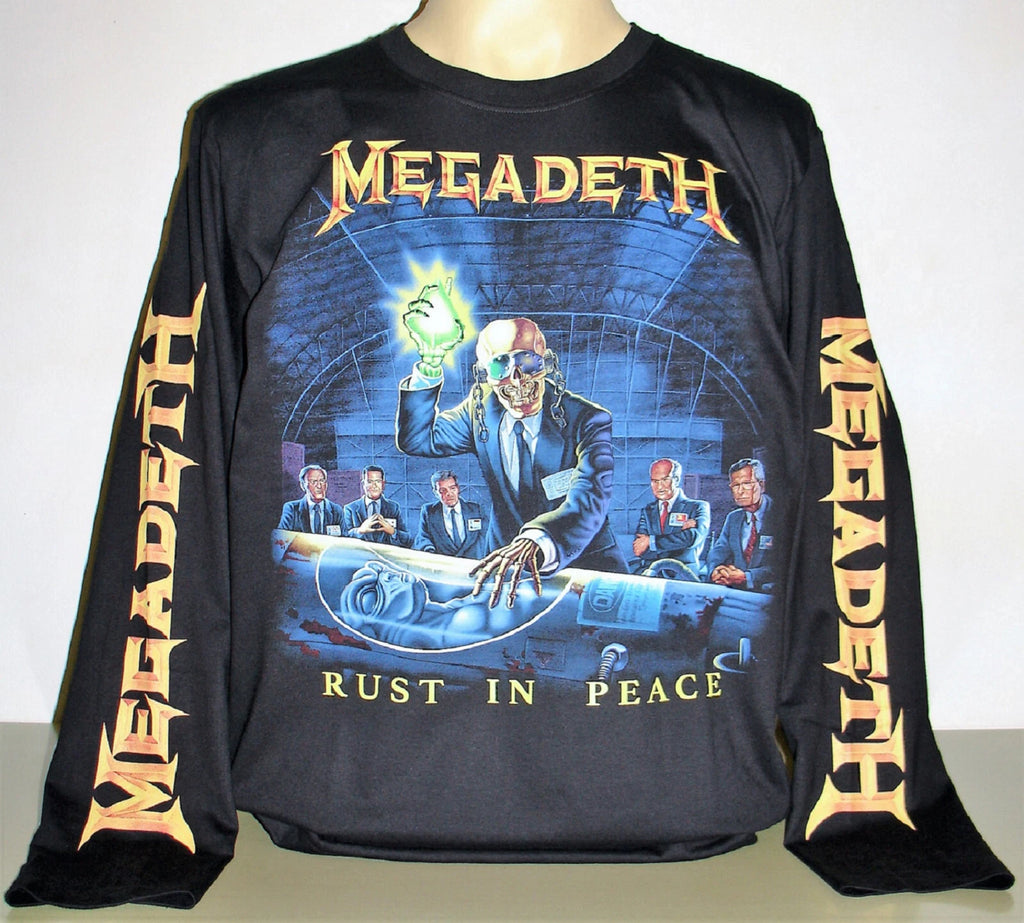 Megadeth Rust In Peace Long Sleeve T-Shirt Size S M L XL 2XL 3XL Metal Band New!