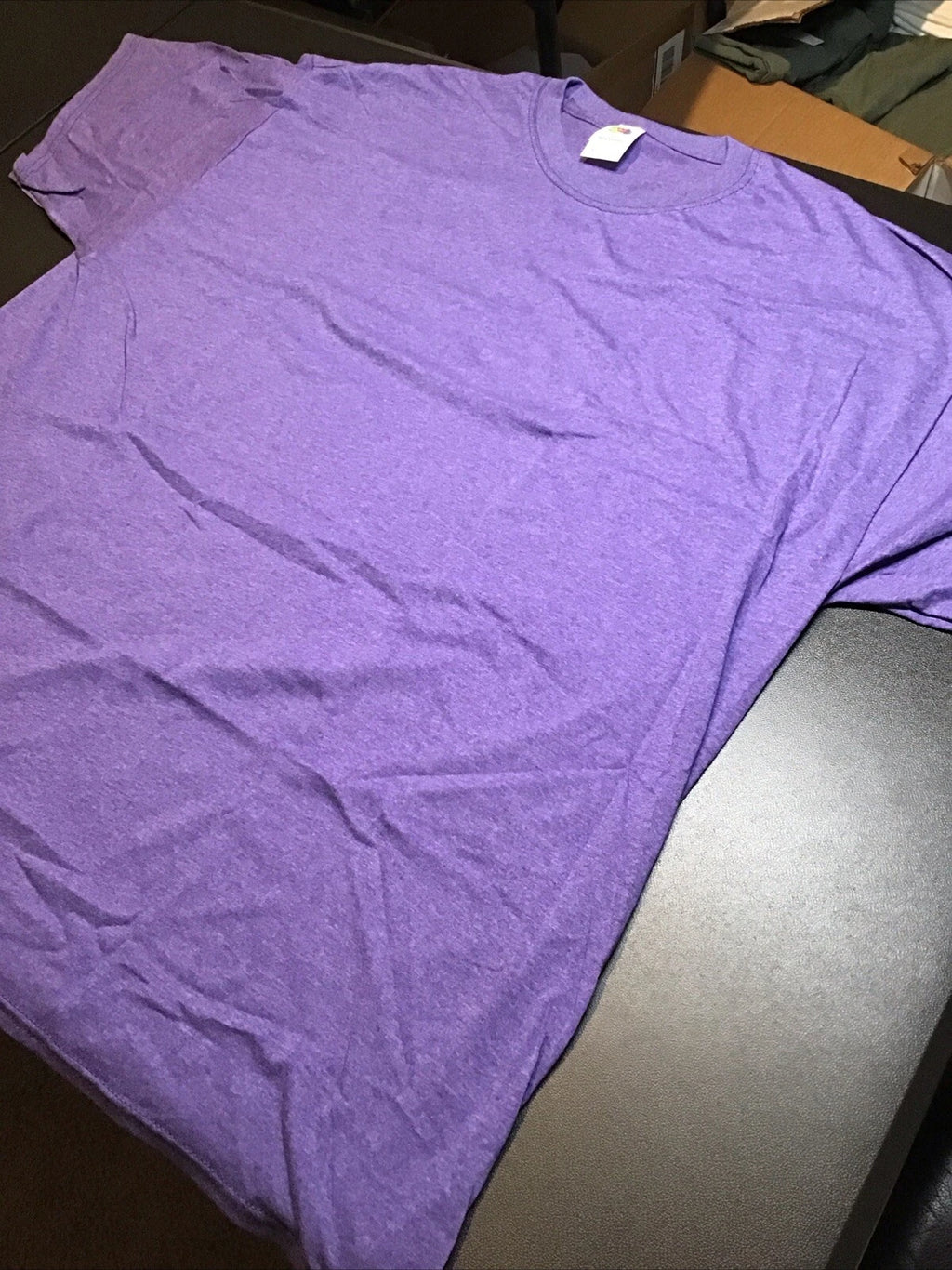 Fruit Of The Loom Men’s  Short Sleeve Medium T-Shirt 50/50 Blend Heather Purple