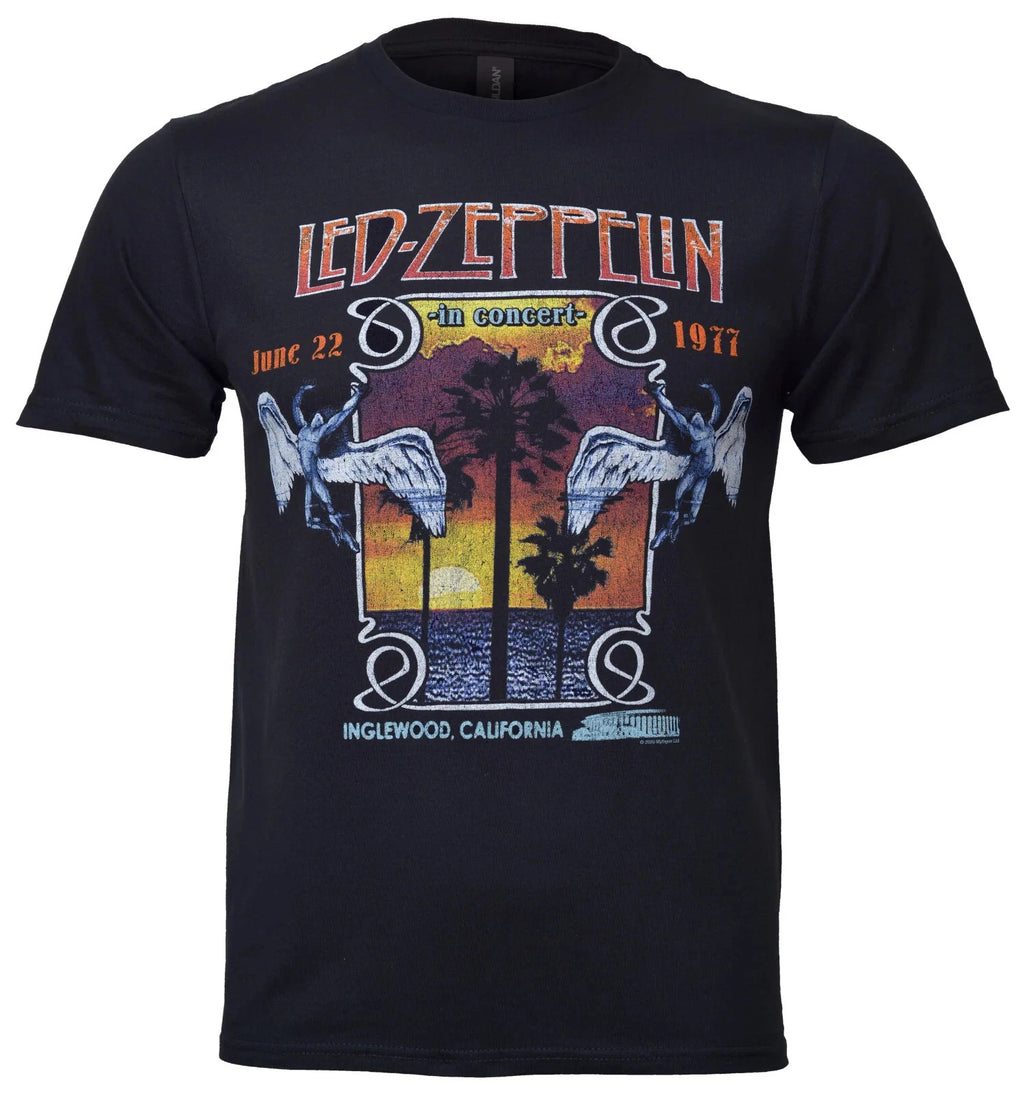 Official Led Zeppelin T Shirt Inglewood In Concert 77 Robert Plant New S To 2XL