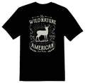 Wild Nature American real hunter black or white tee shirt