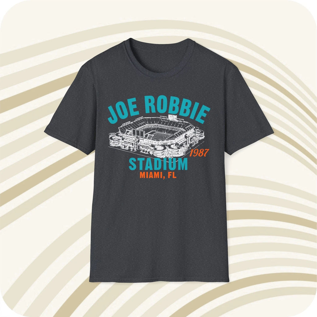 Joe Robbie Stadium 1987 Classic Cut Football T-Shirt - Miami Dolphins