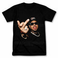Chris Brown Middle Finger Graphic T Shirt Vintage Style Fan Tee