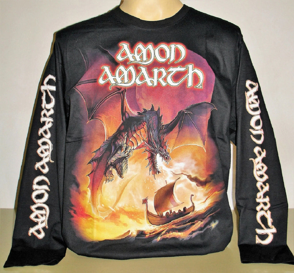 Amon Amarth Sea Of Blood Long Sleeve T-Shirt Size S XL 2XL 3XL Death Metal Band