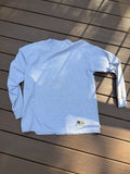 RUSSELL ATHLETIC Mens Grey Long Sleeve Crew Neck T-Shirt XL Plain Cotton Comfort