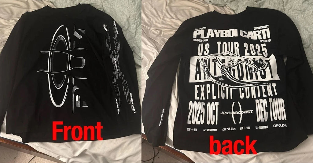 Playboi Carti Antagonist 2.0 Tour 2025 Merch Long Sleeve Tee Shirt Reprint