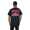 Boston Fire Department Skyline Cityscape Heavy Cotton Tee Shirt tshirt