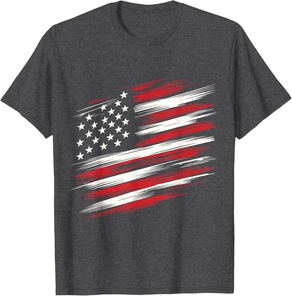 4th of July Shirts Fourth of July Patriotic American Flag T-Shirt