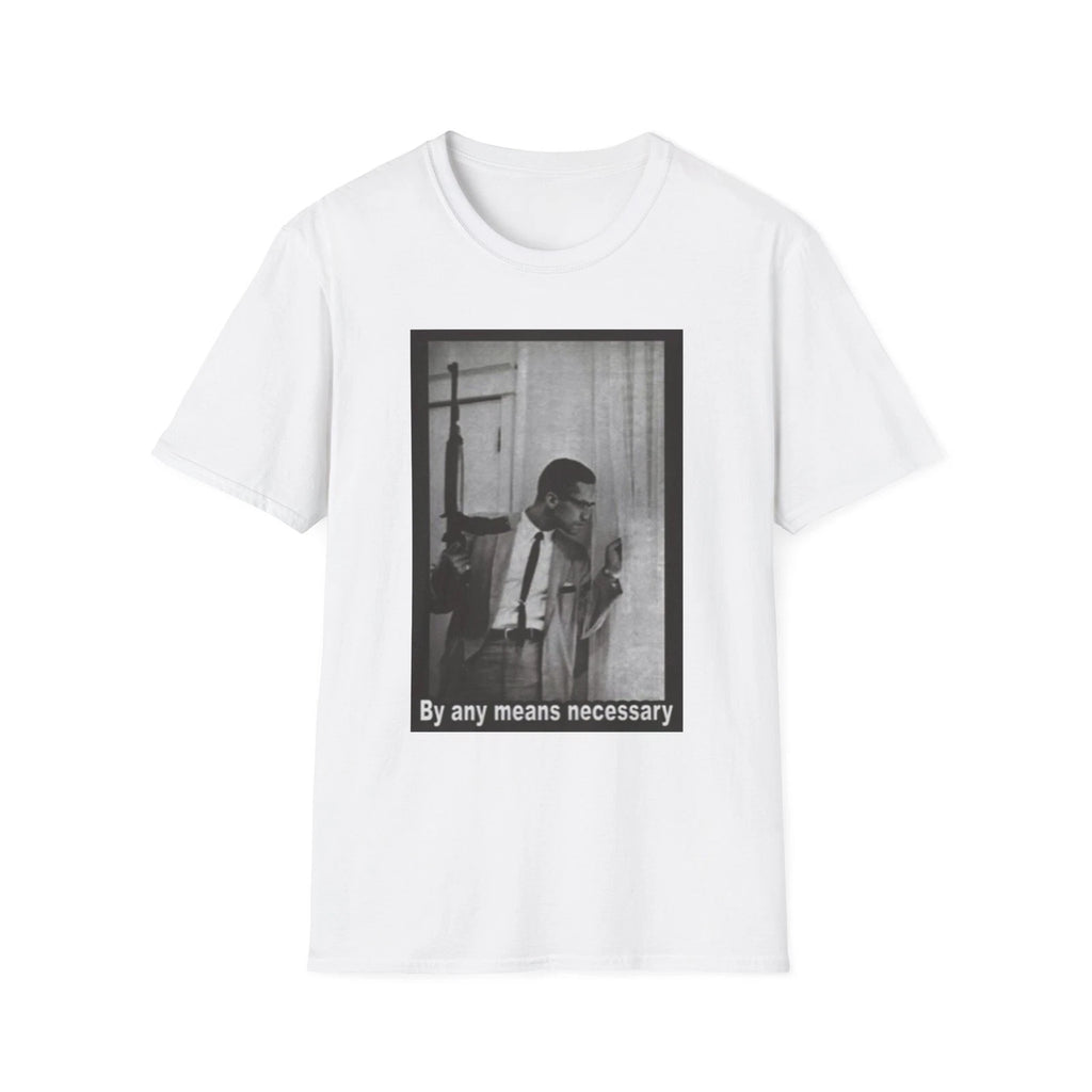 Malcolm X By Any Means Necessary Rifle Window Tee