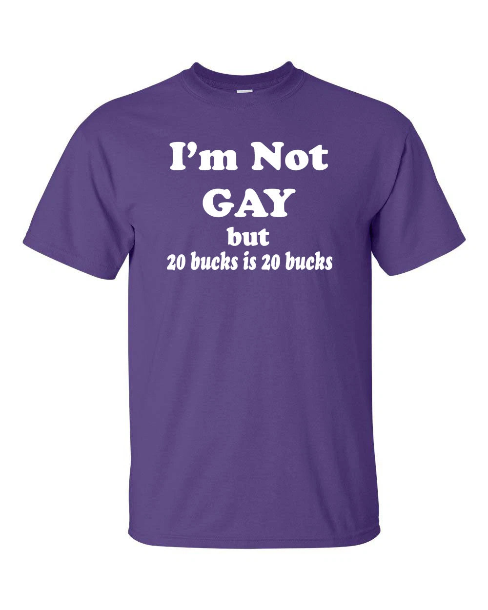 I'm Not Gay But $20 Dollars Is $20 Dollars Funny Men's Tee Shirt 869