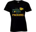 This Nurse Loves Her Packers Football T Shirt - Green Bay Team Colors