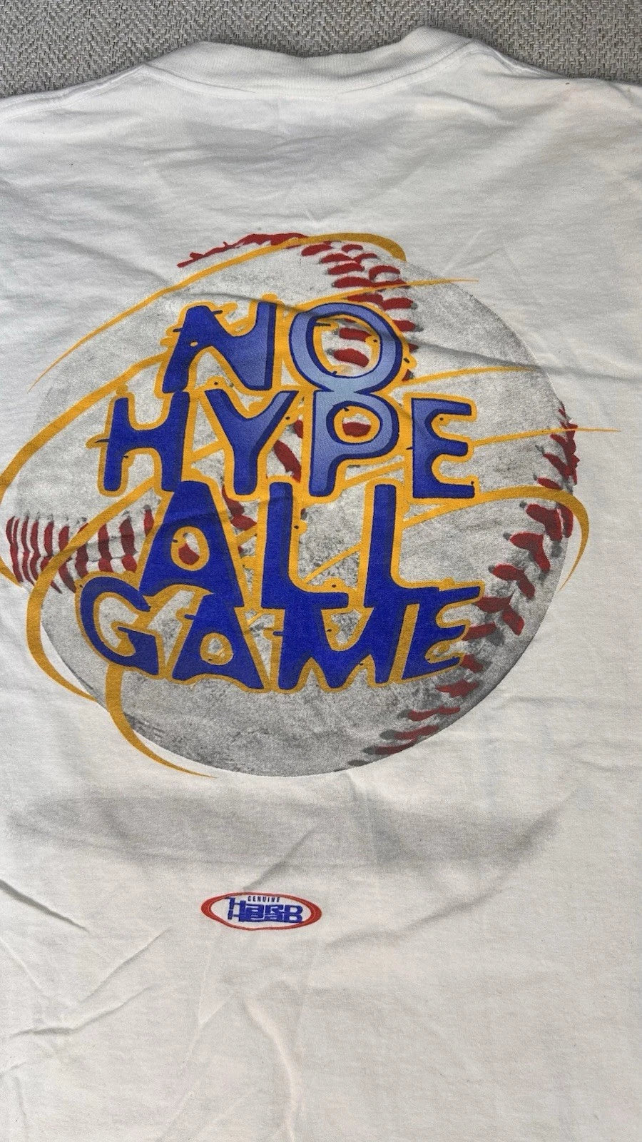 Vintage Baseball T-Shirt Medium 90s No Hype All Game Trash Talk Style Tee