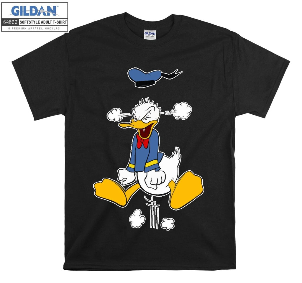 Donald Duck T-shirt Cartoon Angry Print T shirt Men Women Unisex Tshirt 3861