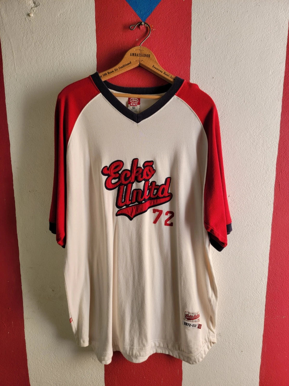 VINTAGE Ecko Unltd Oversize Baseball Jersey Style #72 Short Sleeve Y2K Size XL