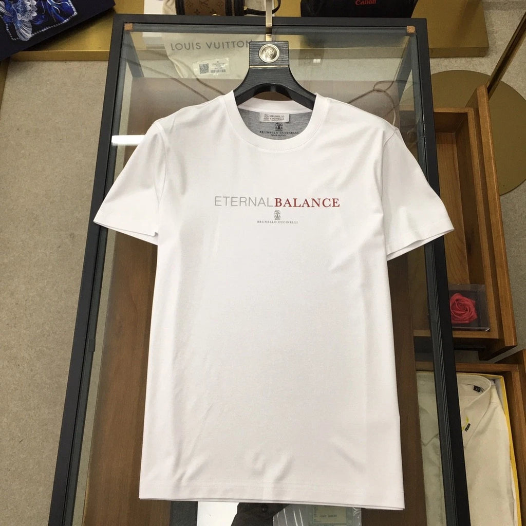 Brunello Cucinelli Men's Simple Crew Neck Short-Sleeve T-Shirt, Size M