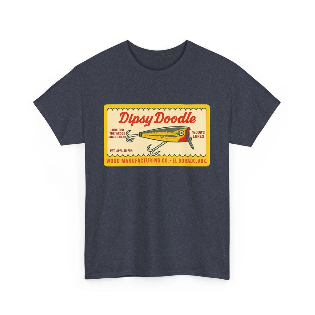 Dipsy Doodle Wood Lures Mfg El Dorado AR Vintage Fishing Lure Logo T-shirt NEW