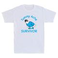 Tummy Ache Survivor Stomachache IBS Funny Quote Saying Vintage Men's T-Shirt Tee